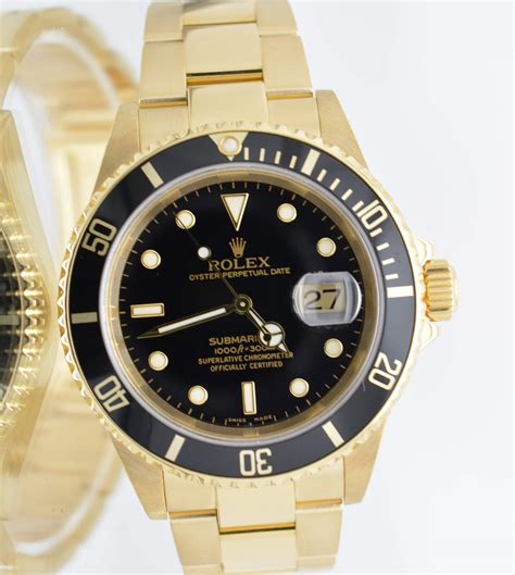 solid gold rolex submariner|Rolex Submariner automatic 18k gold.